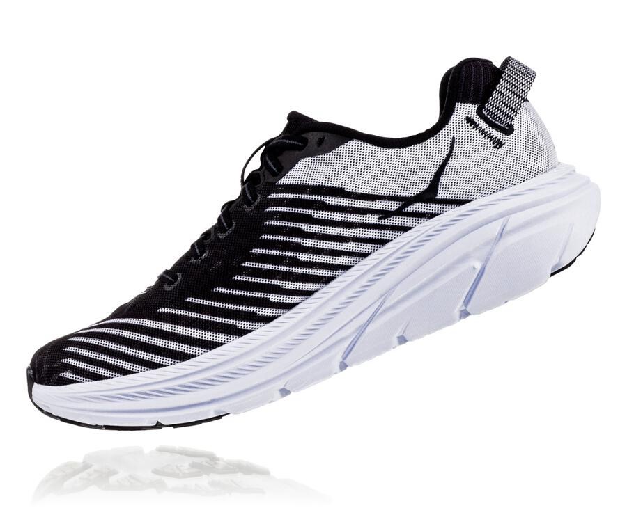 Hoka Australia One One Rincon - Mens Running Shoes Black/White - MJKTV-6904